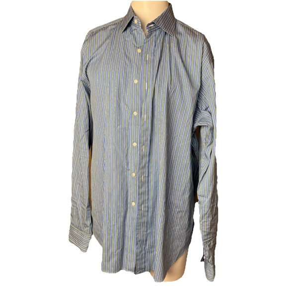 Polo Ralph Lauren Other - Polo Ralph Lauren Yarmouth Button Down Oxford in Green Yellow Blue Stripe 17 1/2